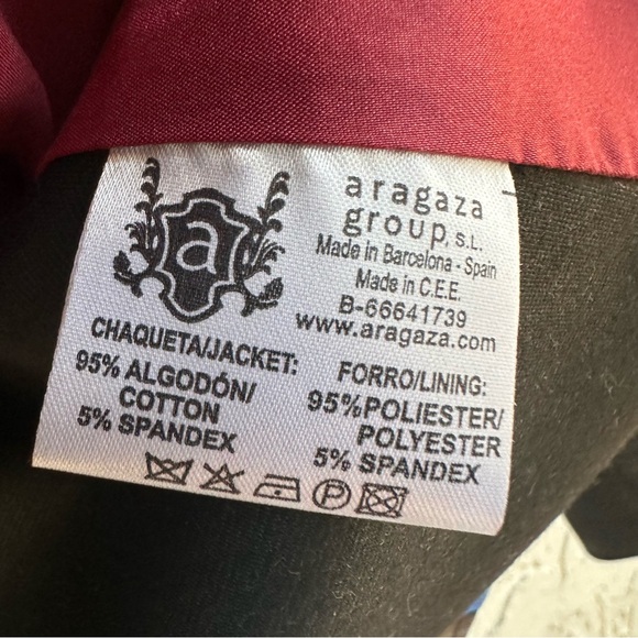 ARAGAZA Blazer‎ Jacket Sportscoat Men Medium Plaid Academia Work Preppy Spain - Picture 5 of 5